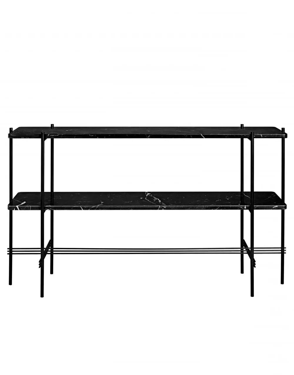 Console Table with Shelves - Grey, Marble