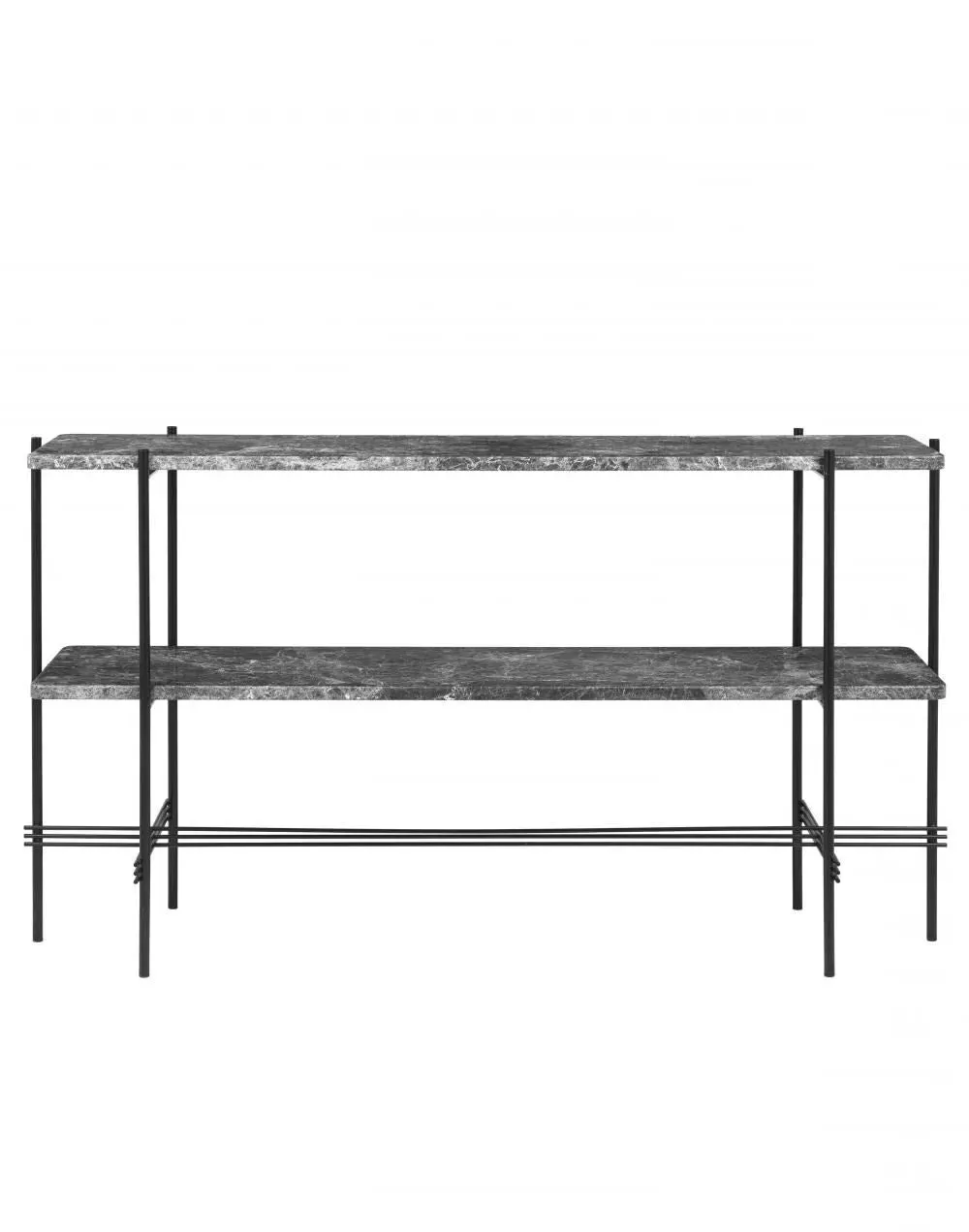 Console Table with Shelves - Grey, Marble