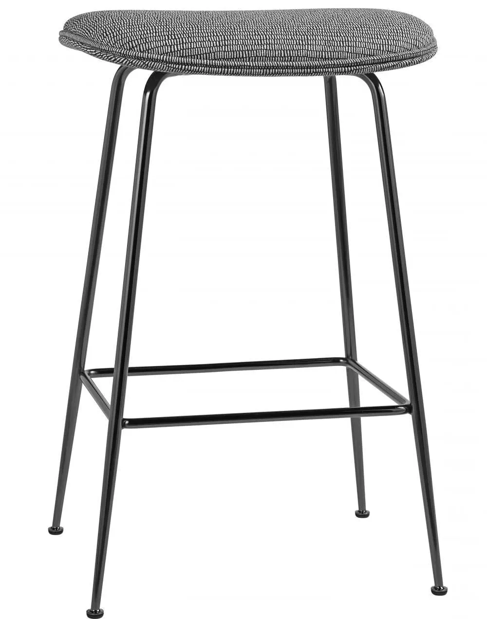 Counter Stool with Cushioned Seat - Black