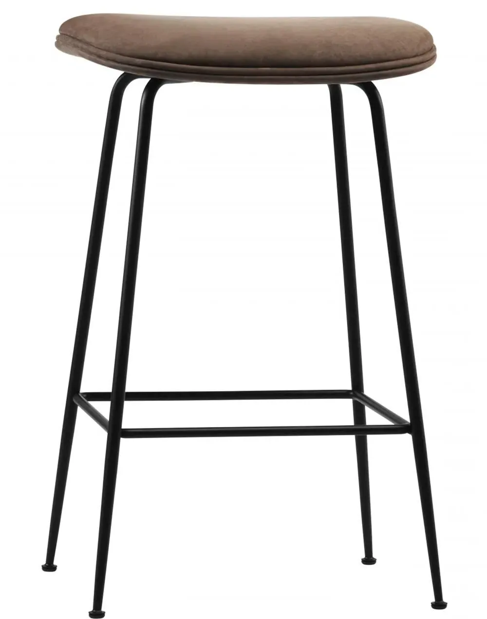 Counter Stool with Cushioned Seat - Black