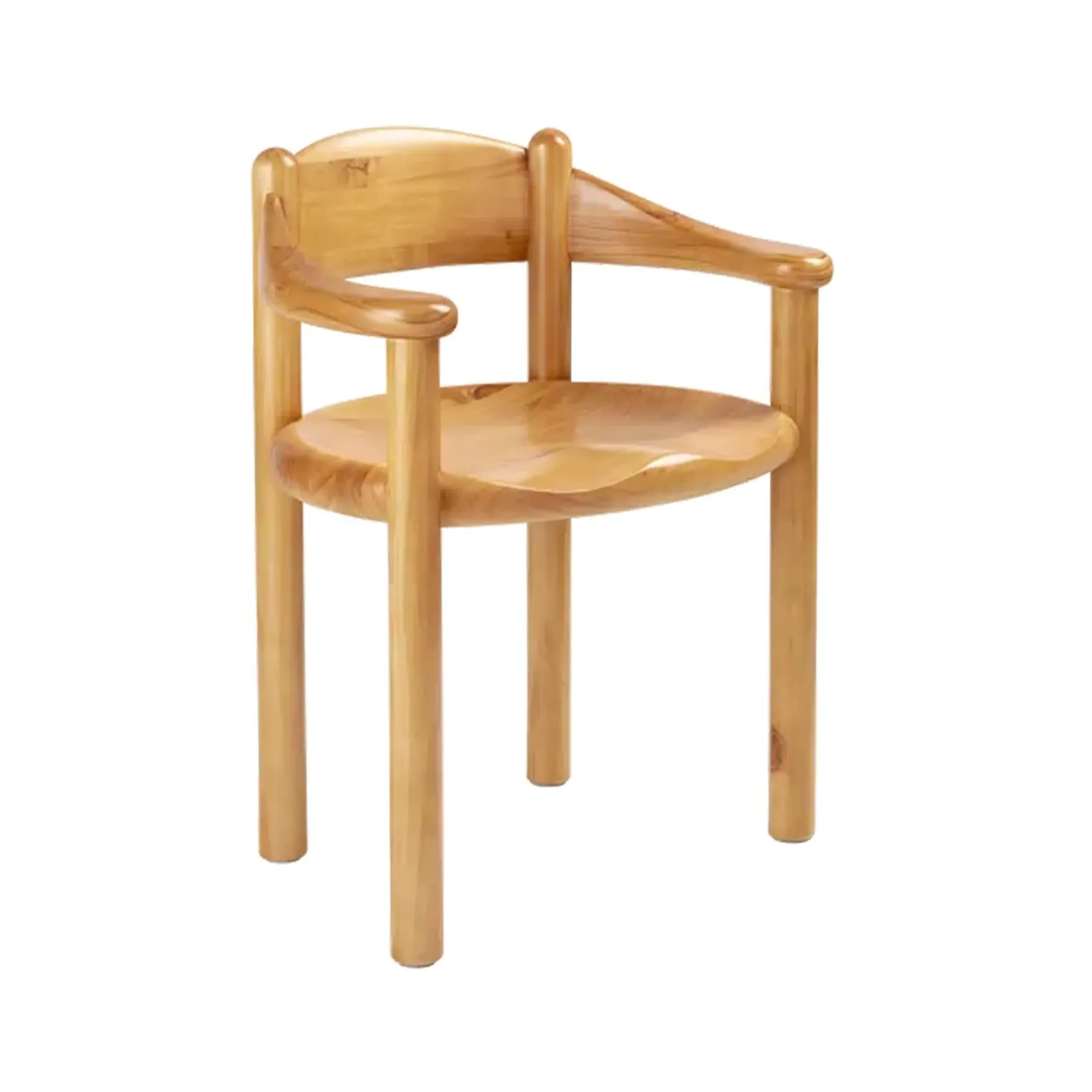 Dining Armchair with Steel Frame - Pine, Oak