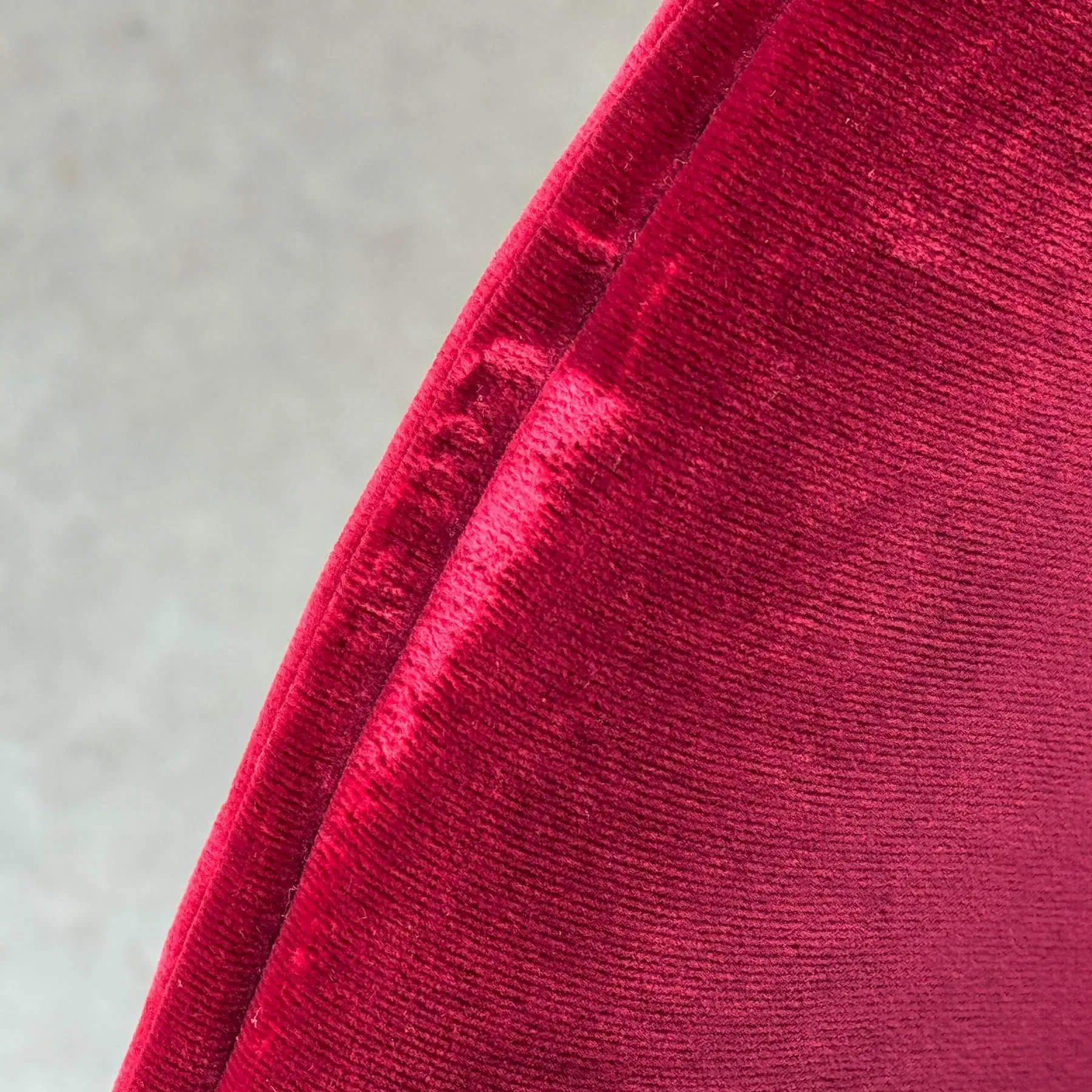 Dining Chair with Armrests - Red, Velvet