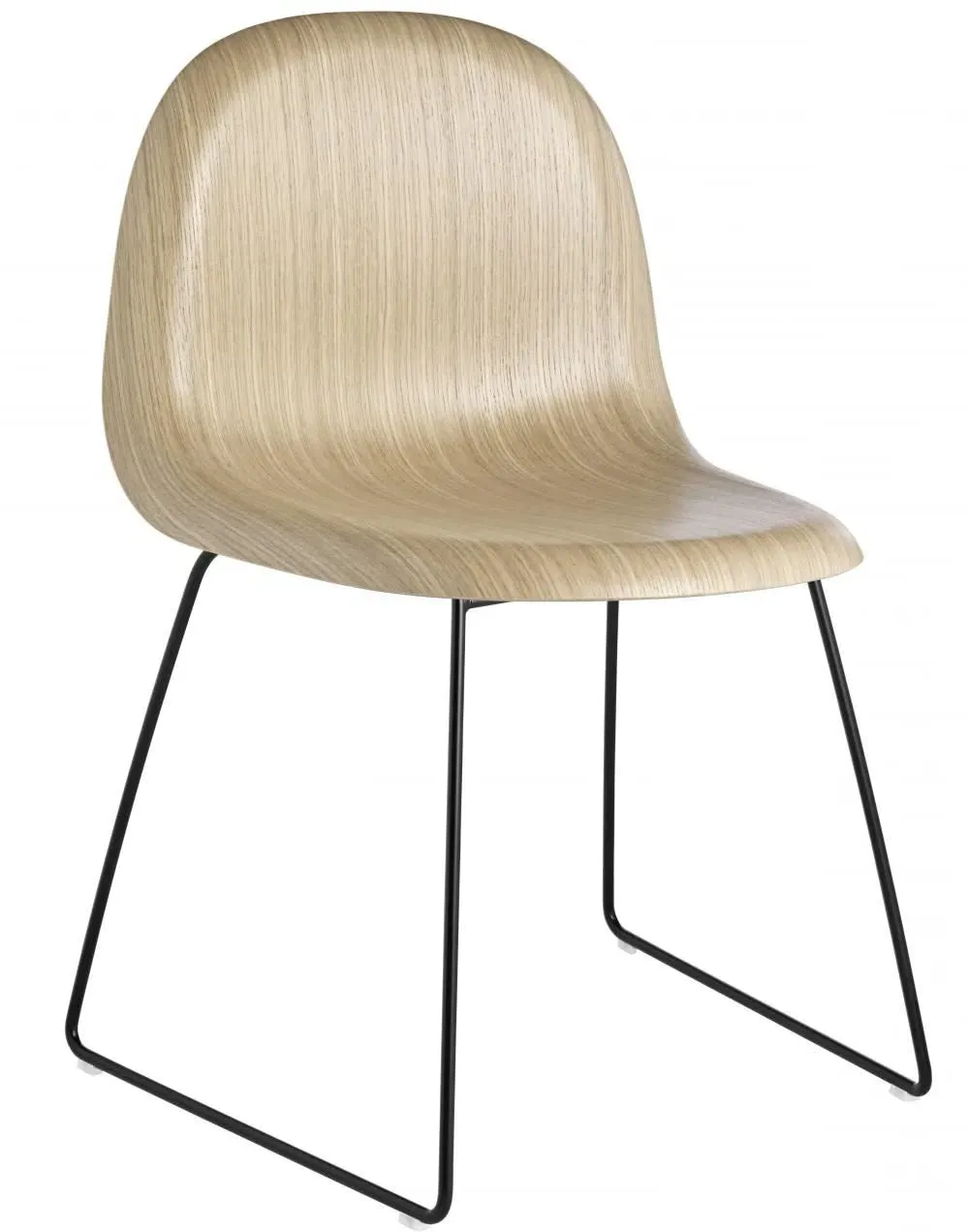 Dining Chair with Sledge Base - Oak, Veneer image