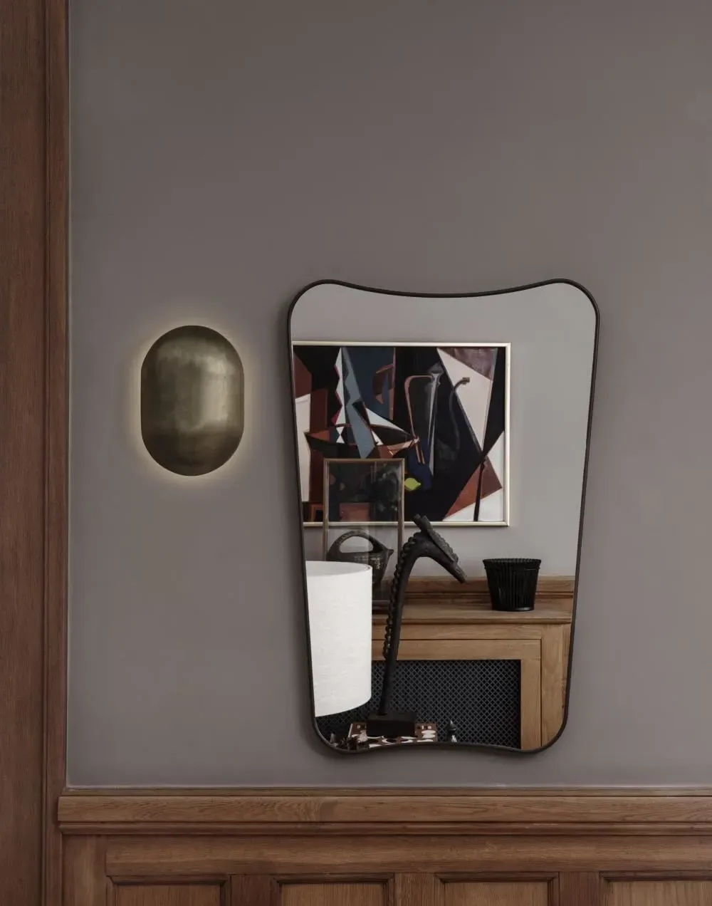 F.A. 33 Large Wall Mirror - Brass