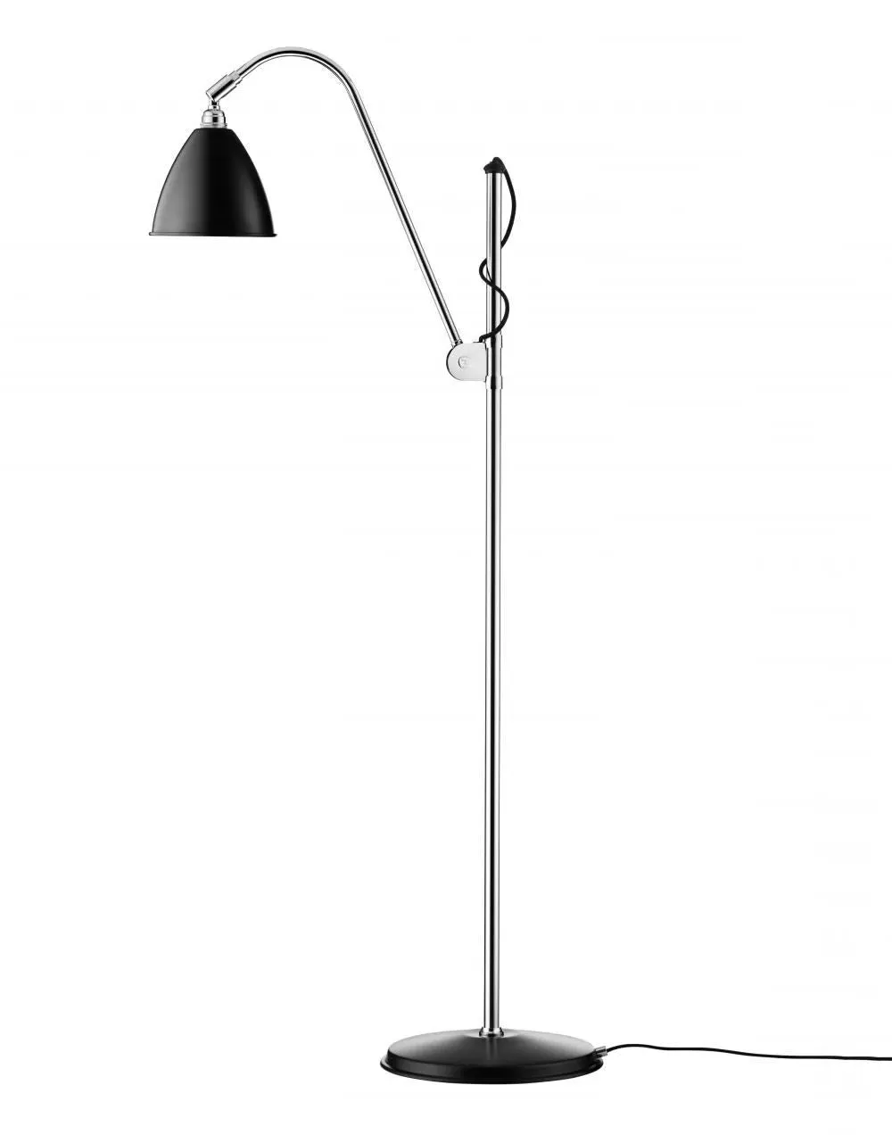 Floor Lamp with Adjustable Shade - Brass