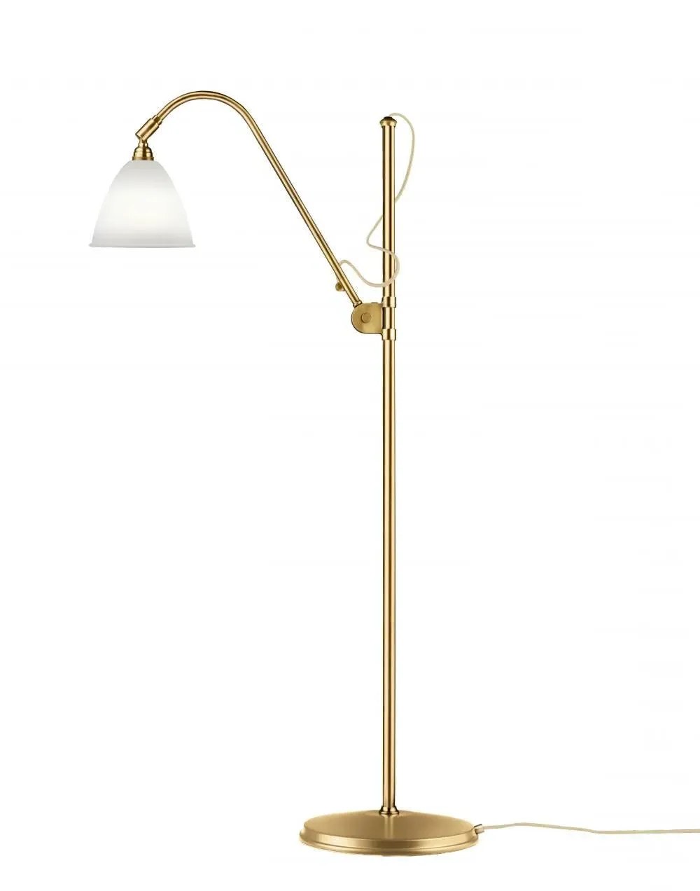 Floor Lamp with Adjustable Shade - Brass