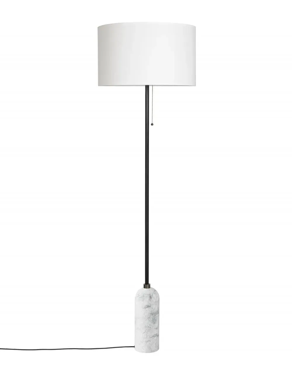 Floor Lamp with Dimmer - White, Marble