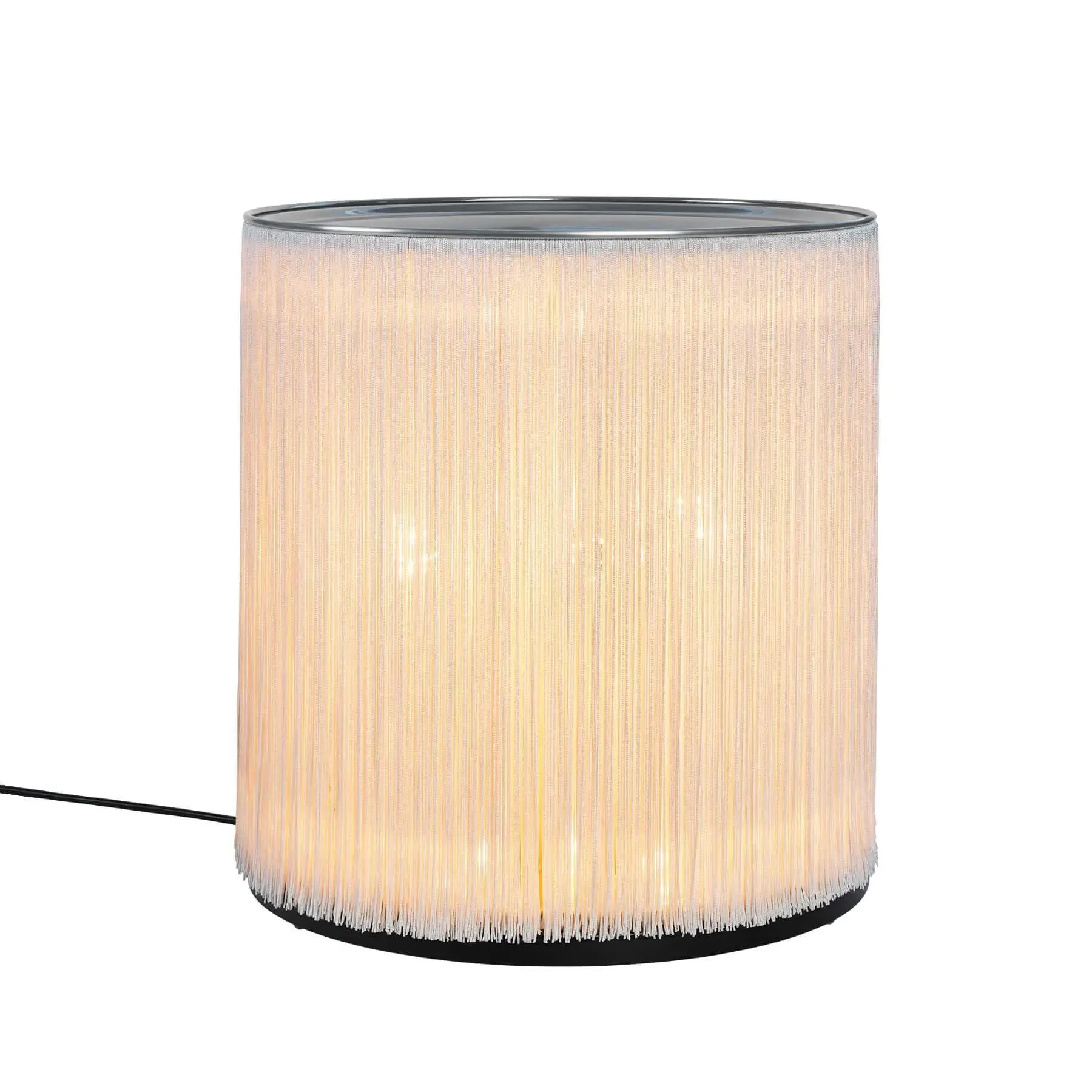 Floor Lamp with Nylon Fringes - Aluminum