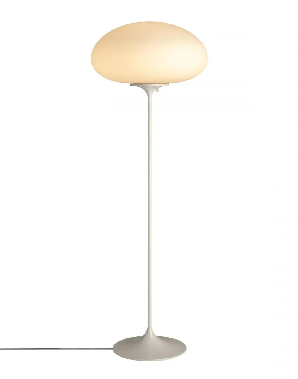 Large Floor Lamp with Glass Shade - Grey