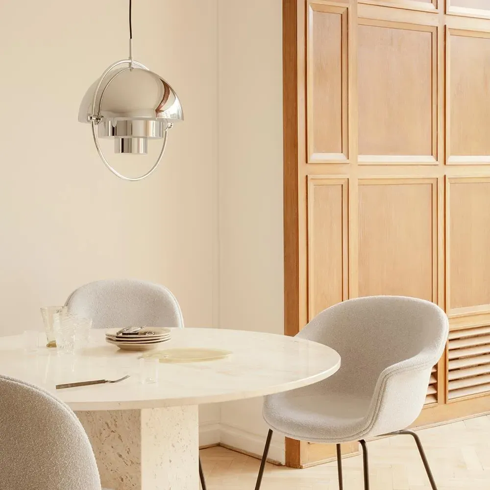 Large Pendant Light with Rotating Shades - Chrome