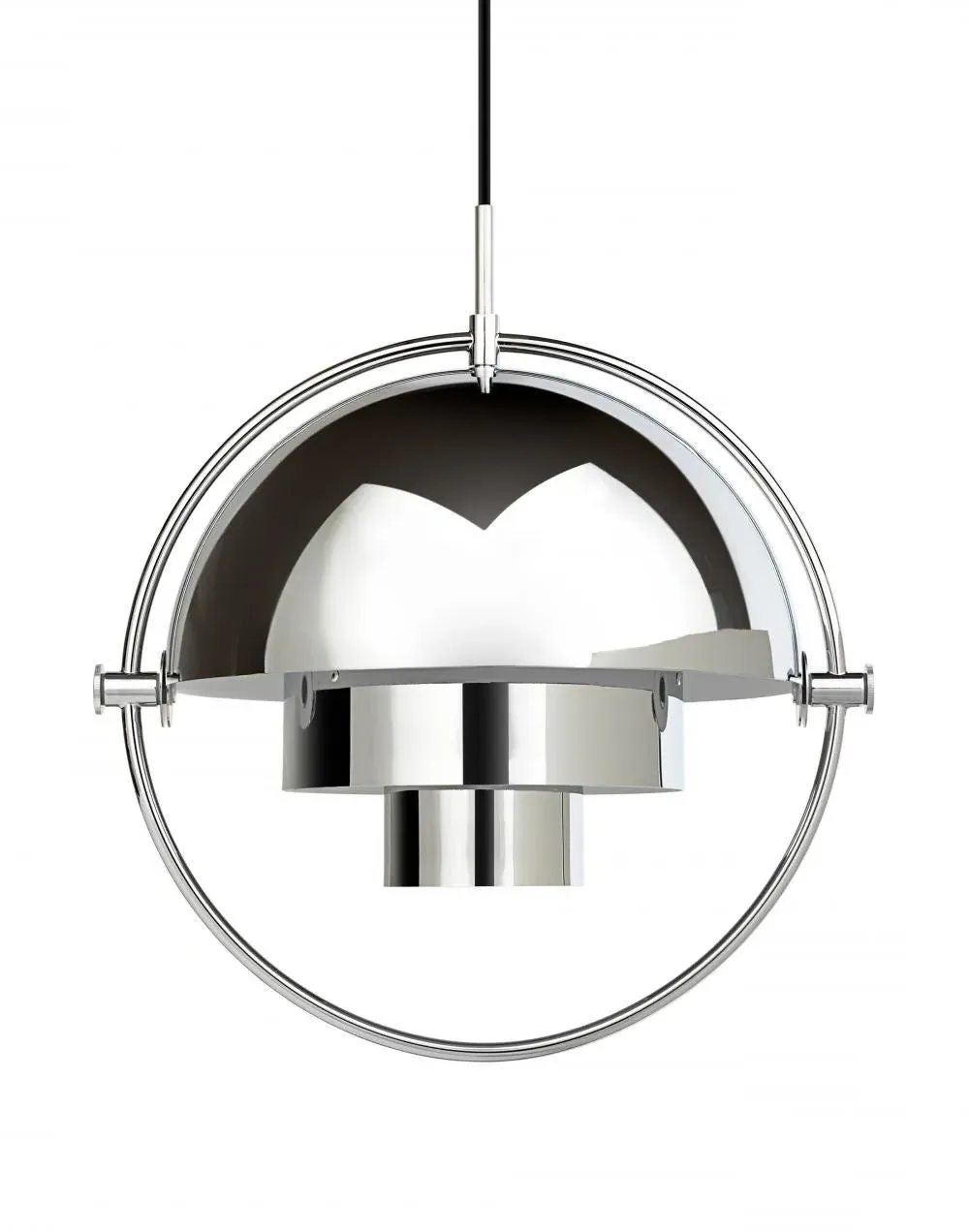 Large Pendant Light with Rotating Shades - Chrome
