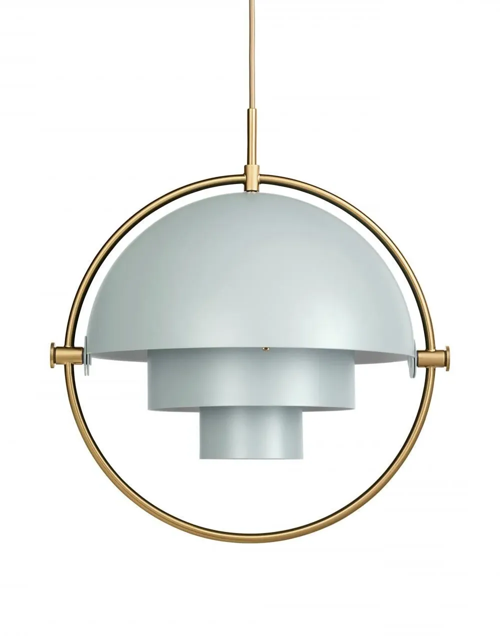 Large Pendant Light with Rotating Shades - Grey