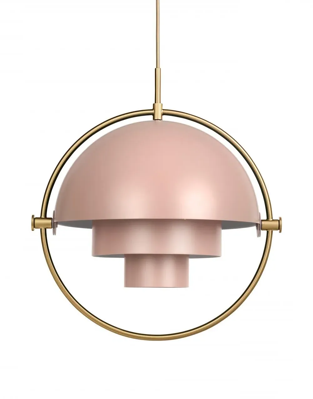 Large Pendant Light with Rotating Shades - White