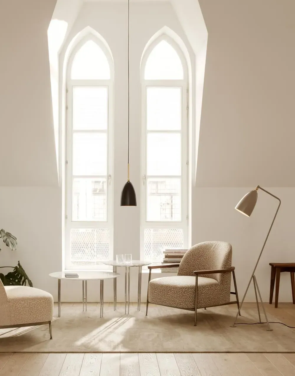 Large Round Coffee Table - White, Marble