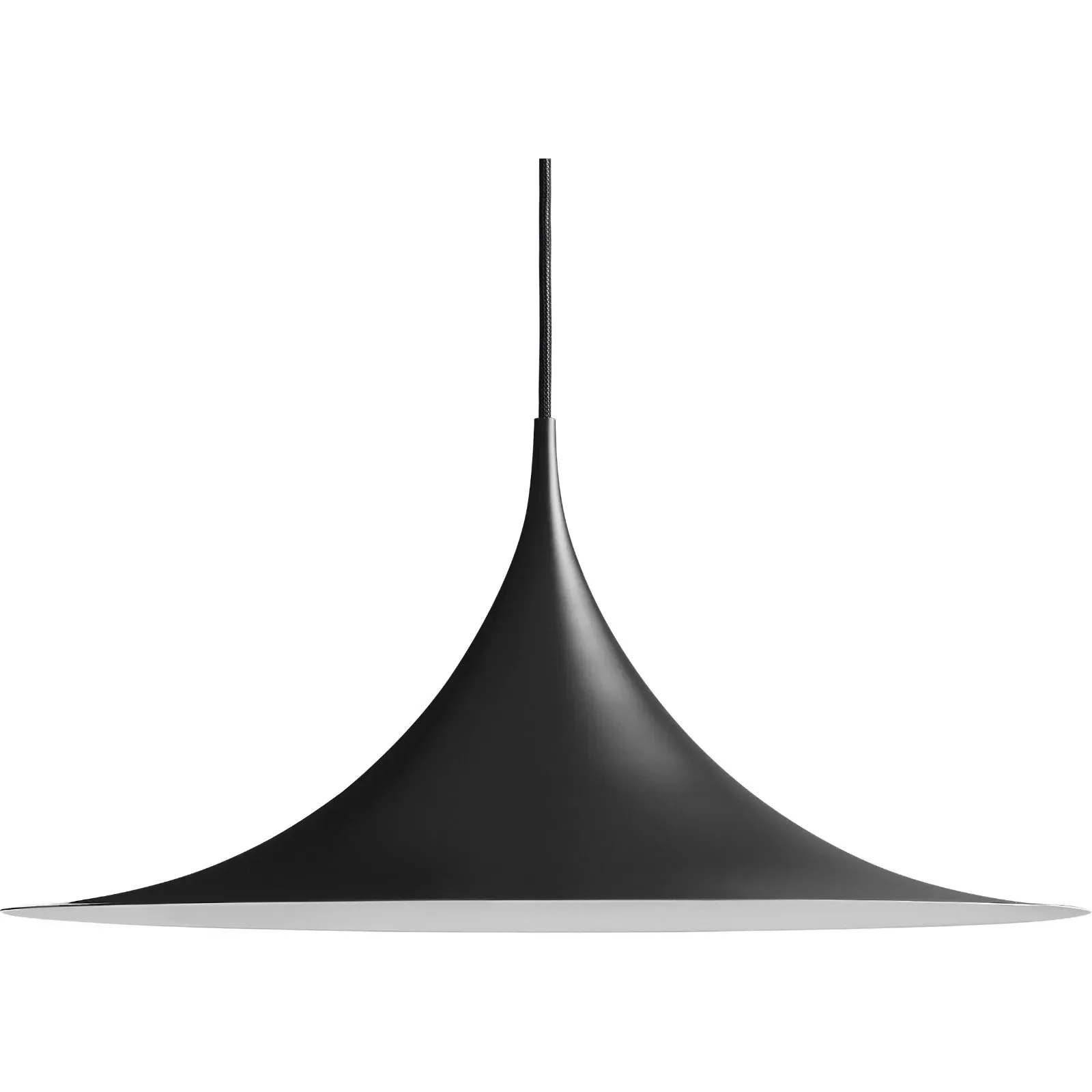 Large Semi Pendant Light - Brass, Aluminium