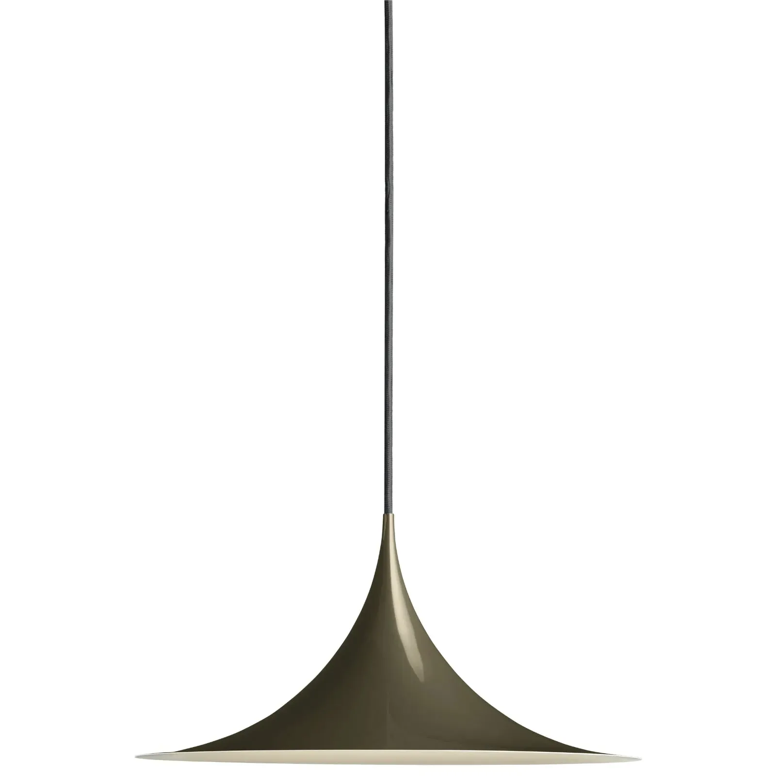Large Semi Pendant Light - Chrome, Aluminium