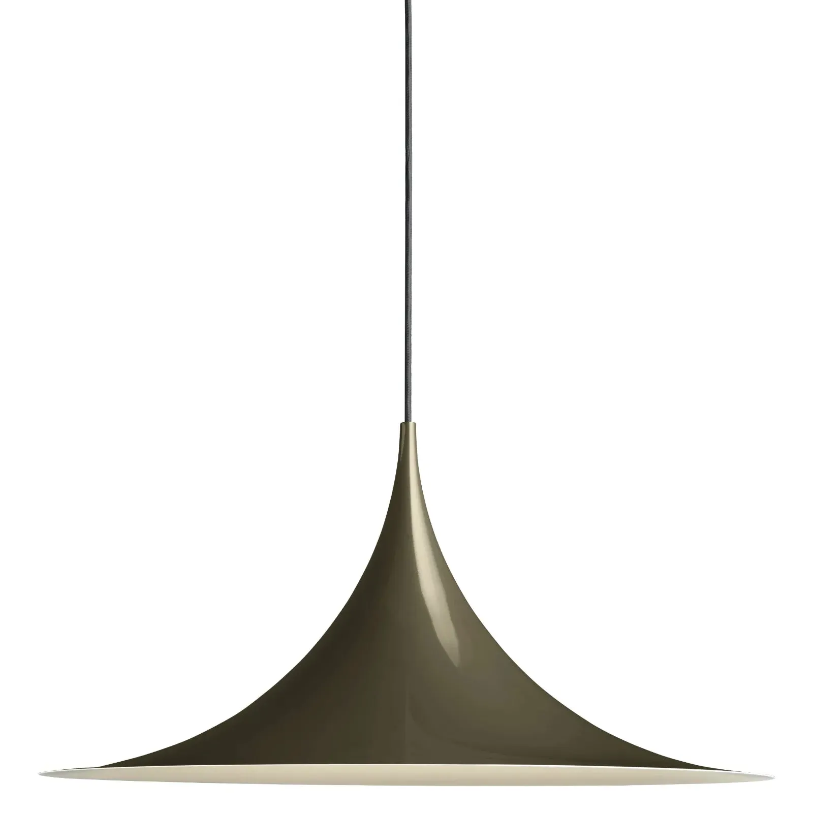 Large Semi Pendant Light - Dark Cocoa, Aluminium