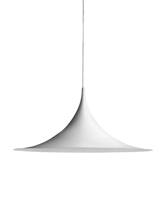 Large Semi Pendant Light - White, Aluminium