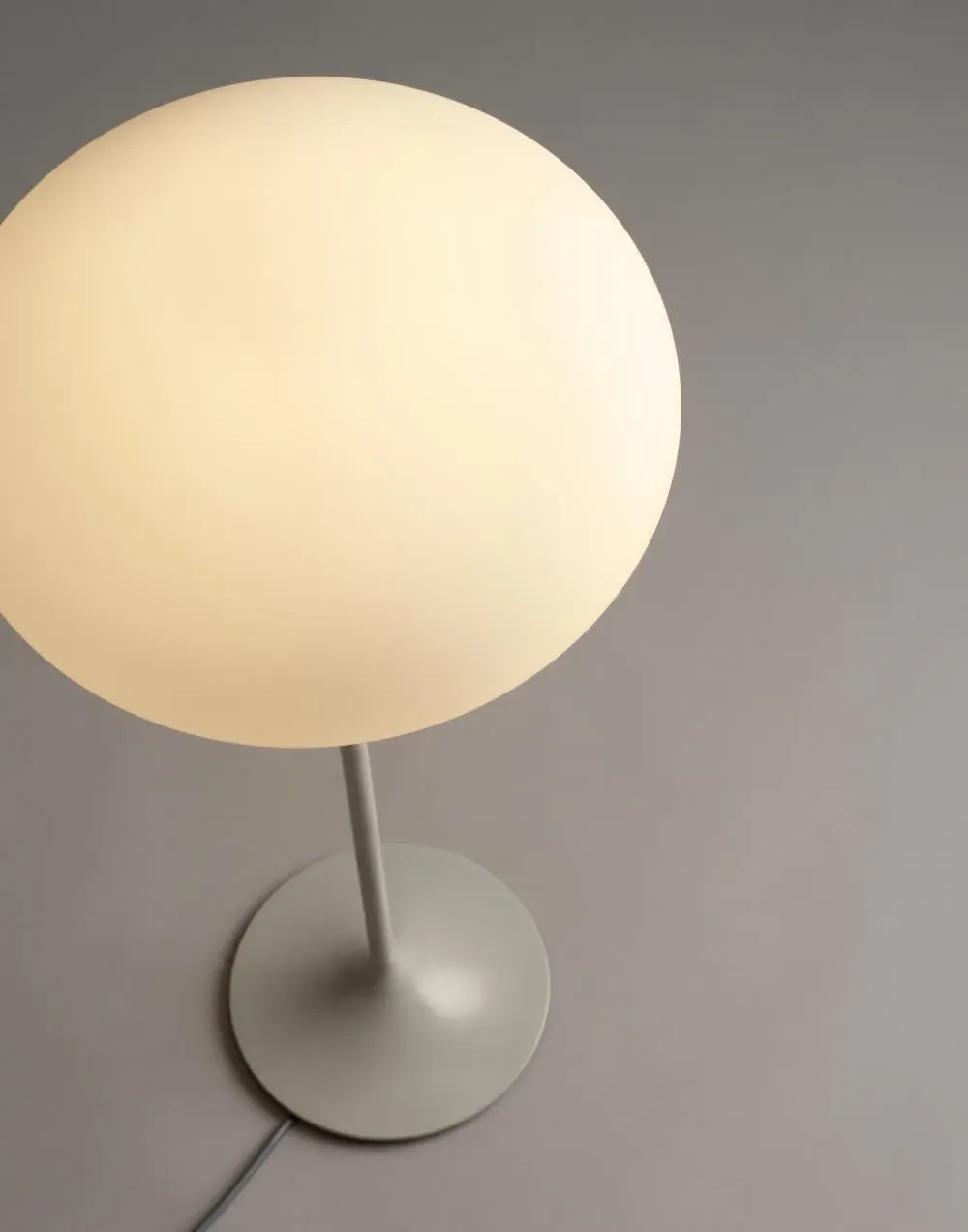 Large Table Lamp with Dimmer - Black Chrome, Glass