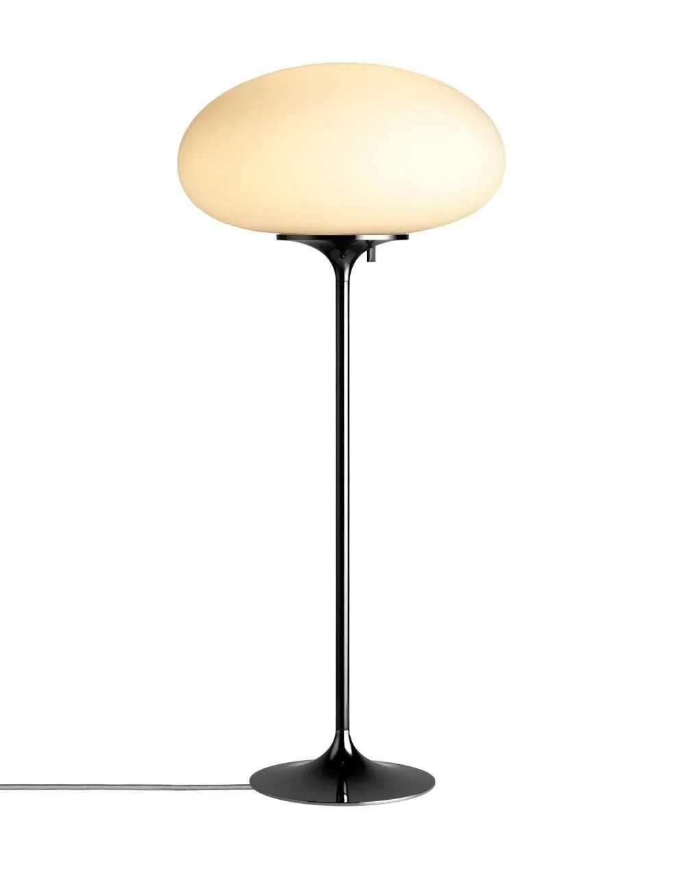 Large Table Lamp with Dimmer - Black Chrome, Glass