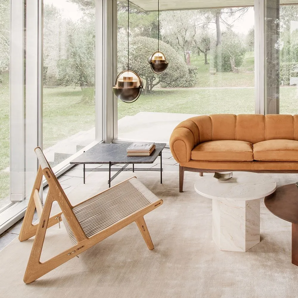 Lounge Chair with Rope Weaving - Walnut