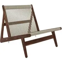 Lounge Chair with Rope Weaving - Walnut