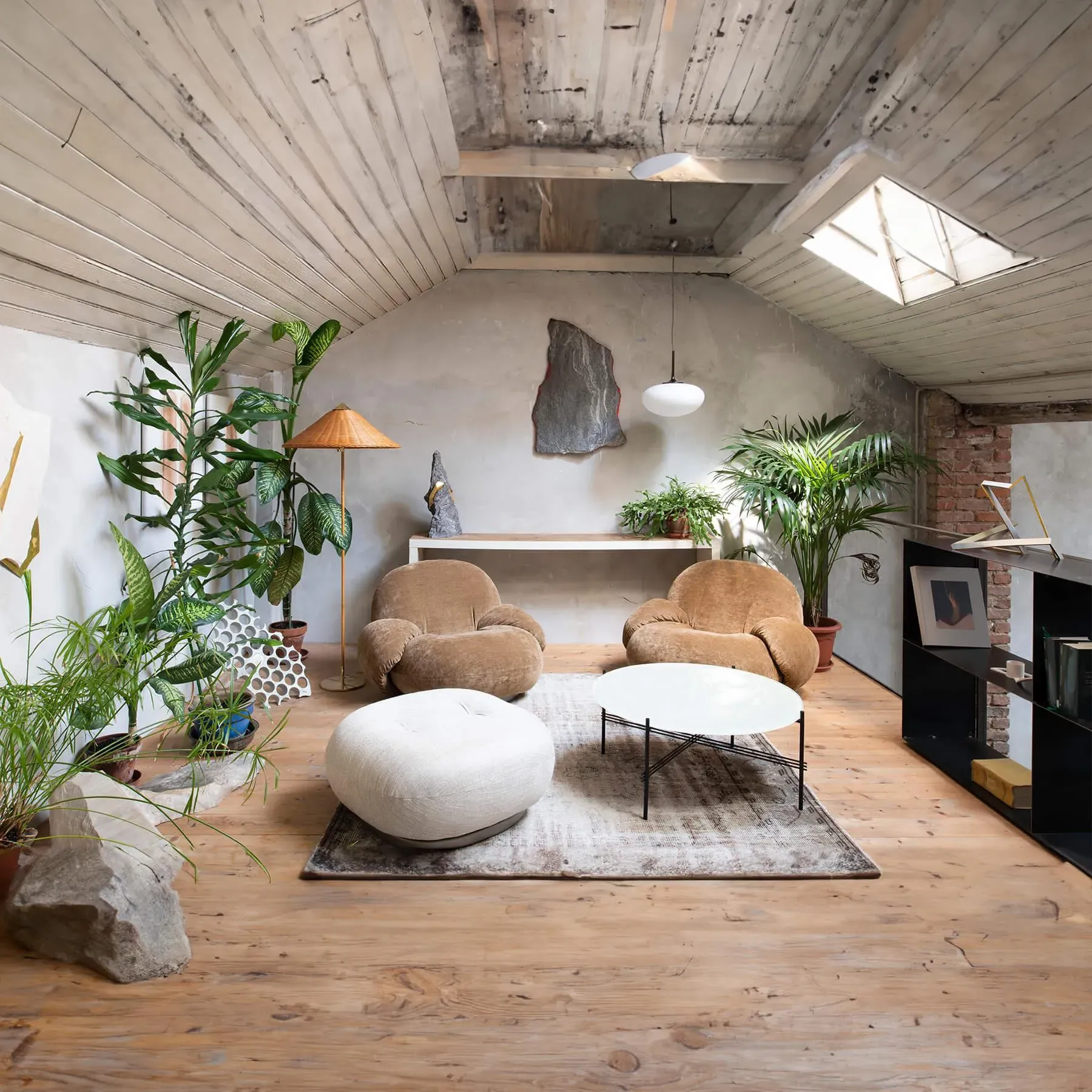 Medium Coffee Table with Crossed Legs - Green, Marble