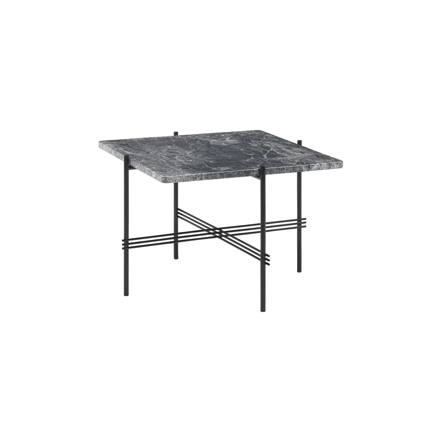 Medium Coffee Table with Crossed Legs - White, Marble