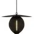 Medium Pendant Light with Perforated Shade - Black
