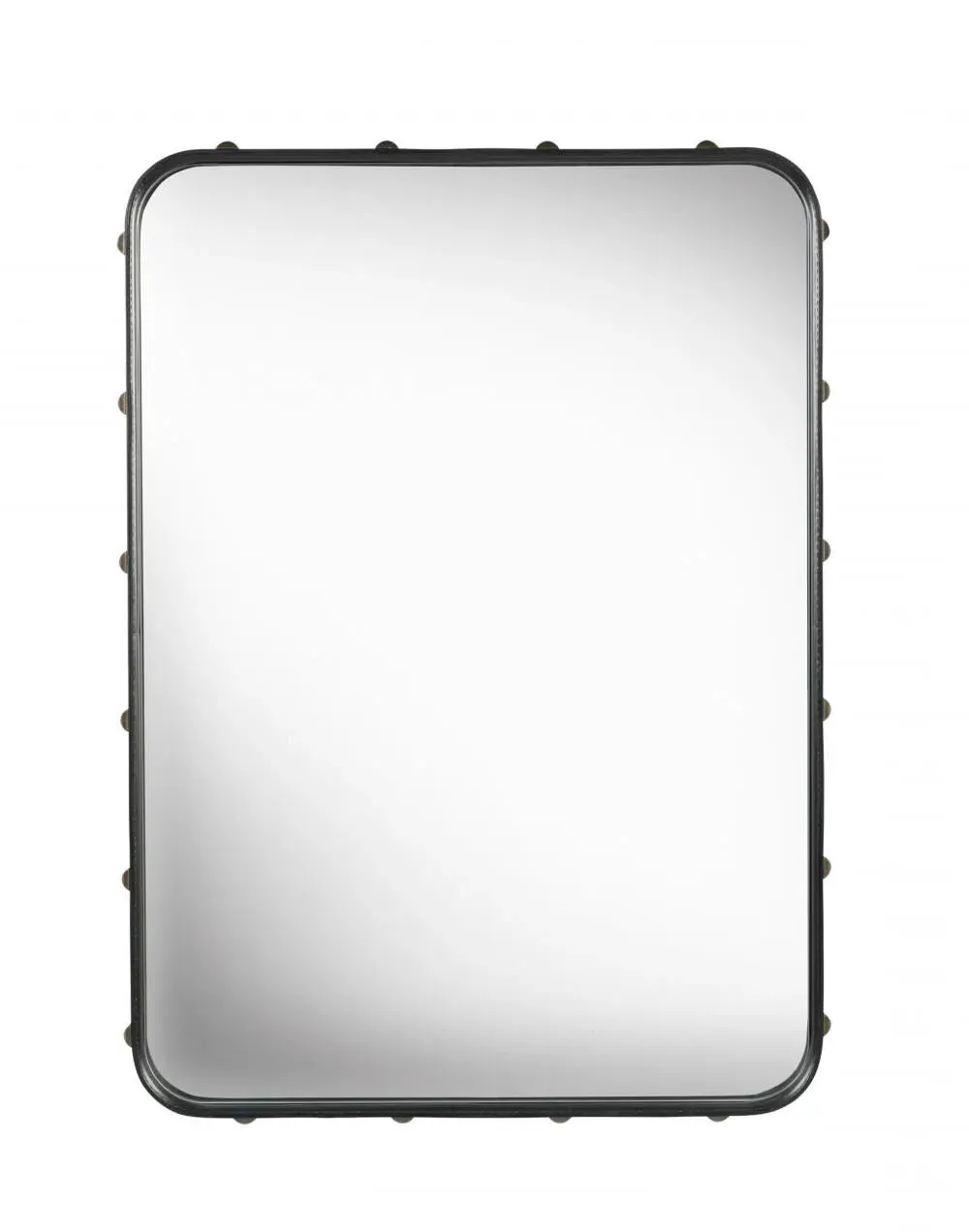 Medium Rectangular Wall Mirror - Tan, Leather