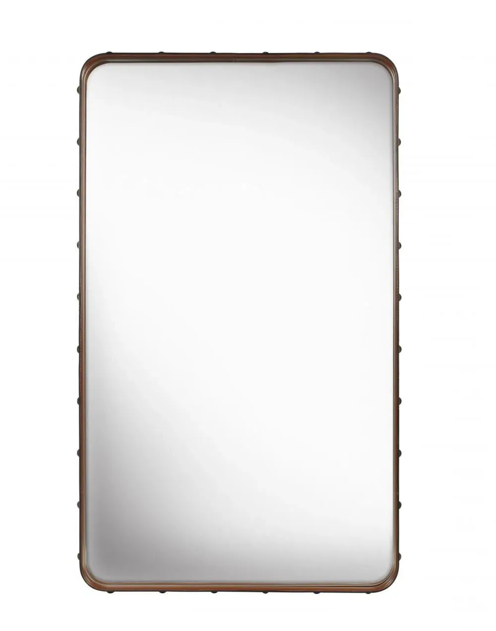 Medium Rectangular Wall Mirror - Tan, Leather image