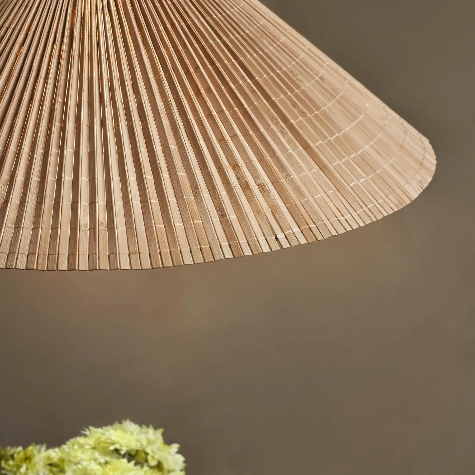 Medium Rise Fall Pendant Light - Bamboo