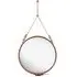 Medium Round Mirror with Leather Strap - Tan