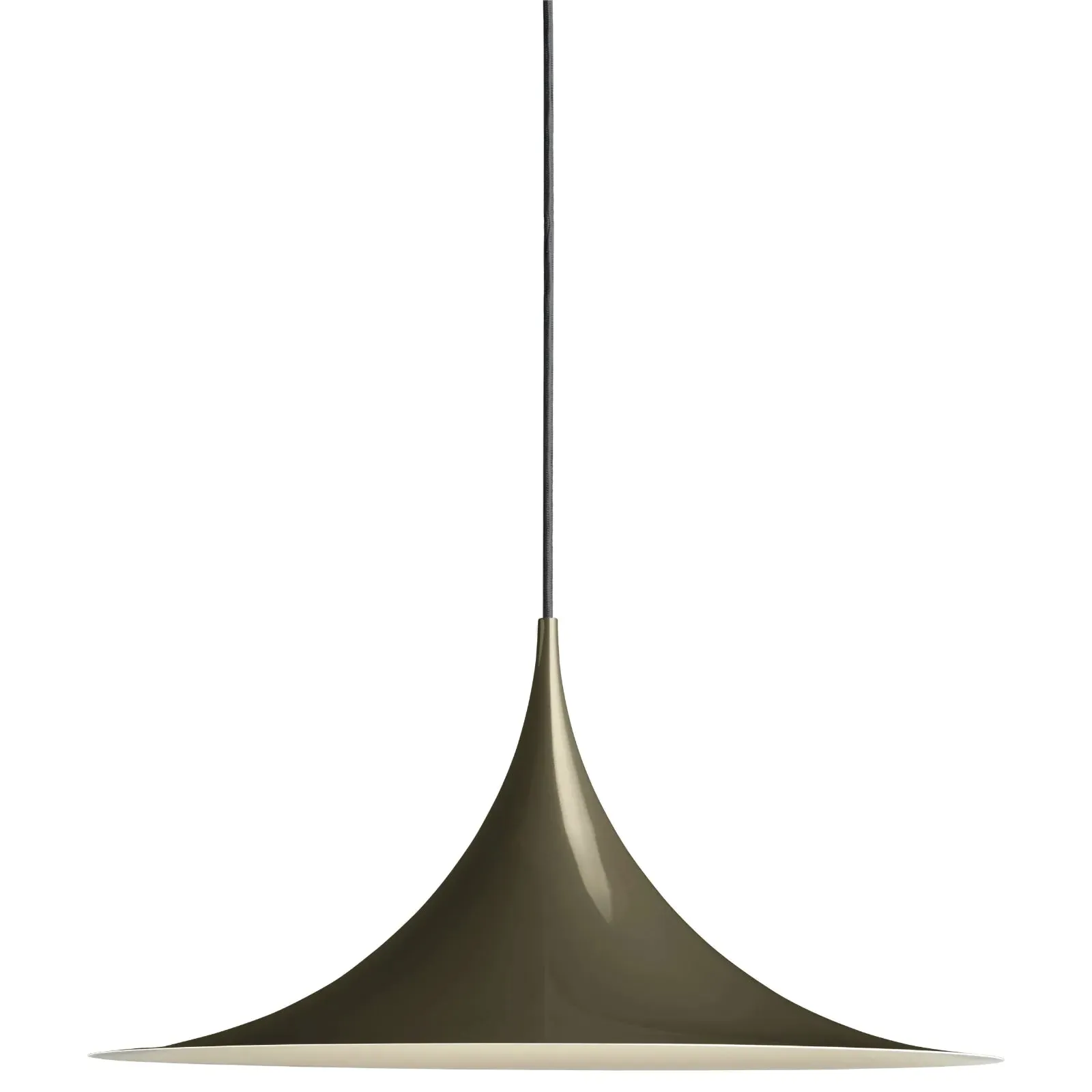 Medium Semi Pendant Light - Brown, Aluminium