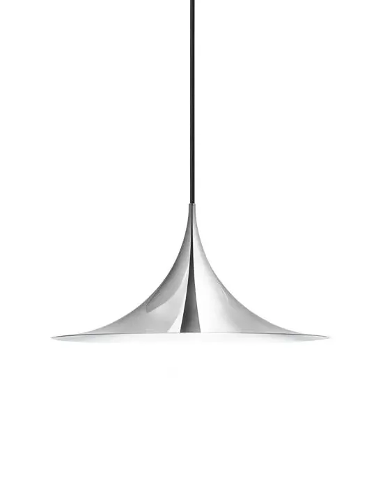 Medium Semi Pendant Light - Chrome, Aluminium