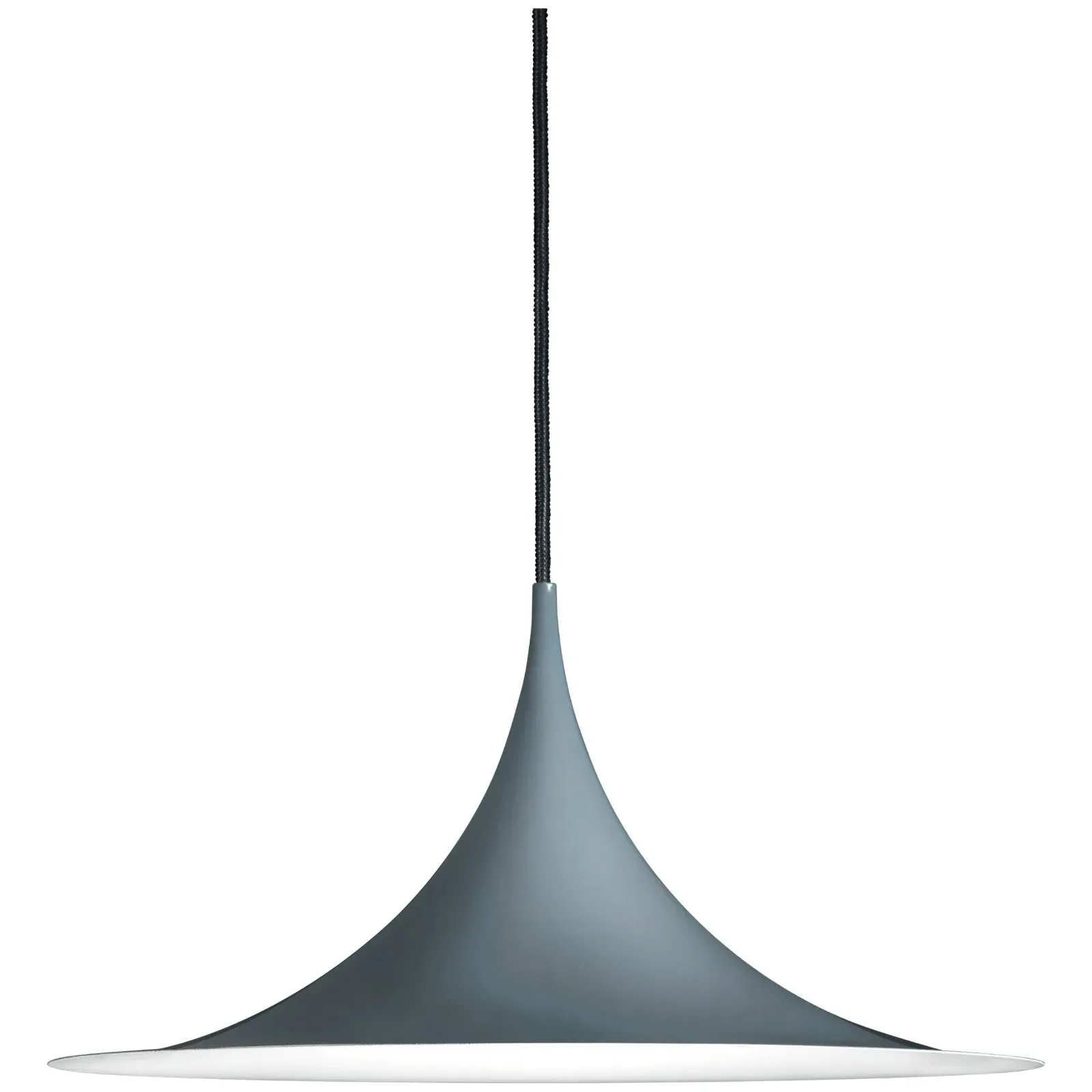 Medium Semi Pendant Light - Grey, Aluminium