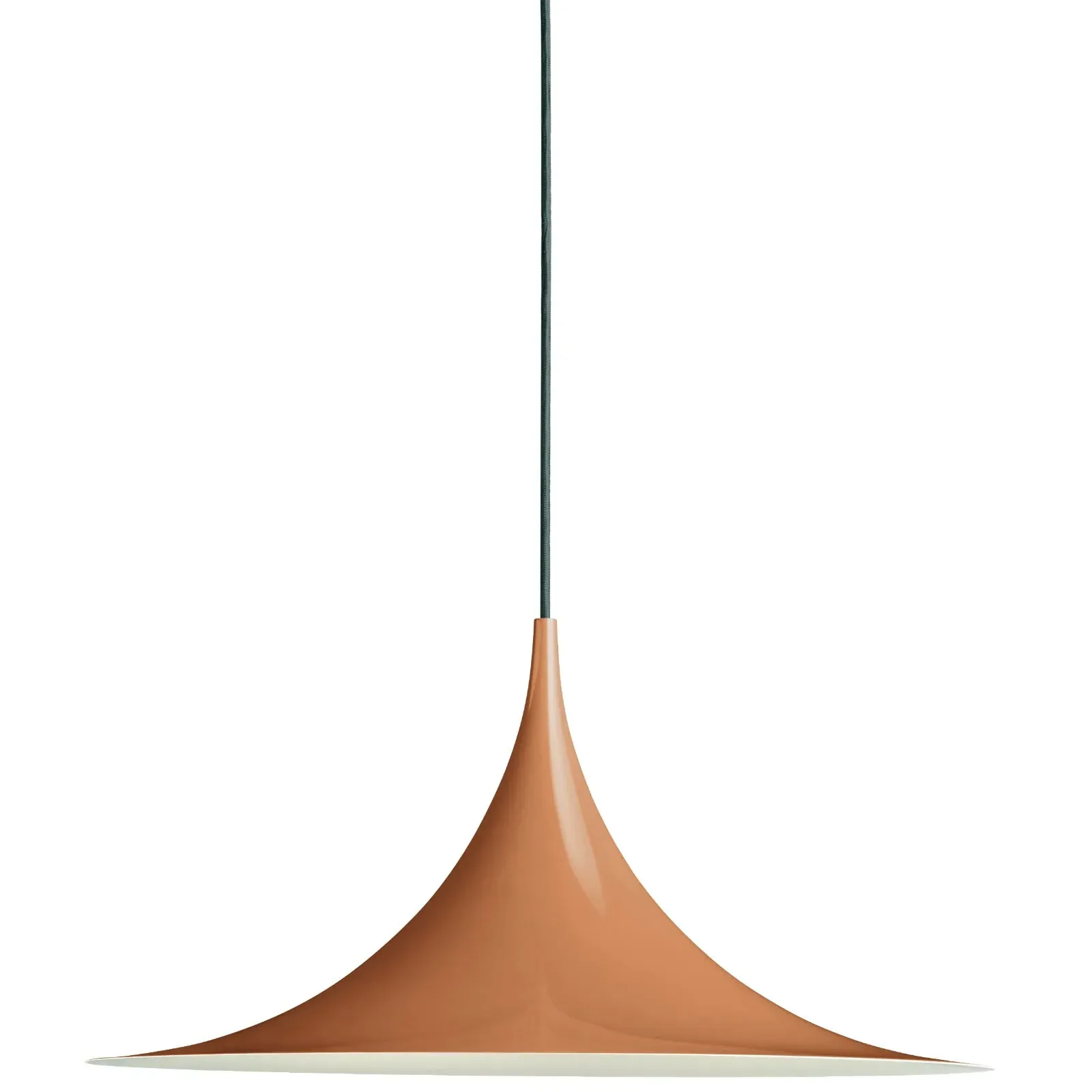 Medium Semi Pendant Light - Orange, Aluminium