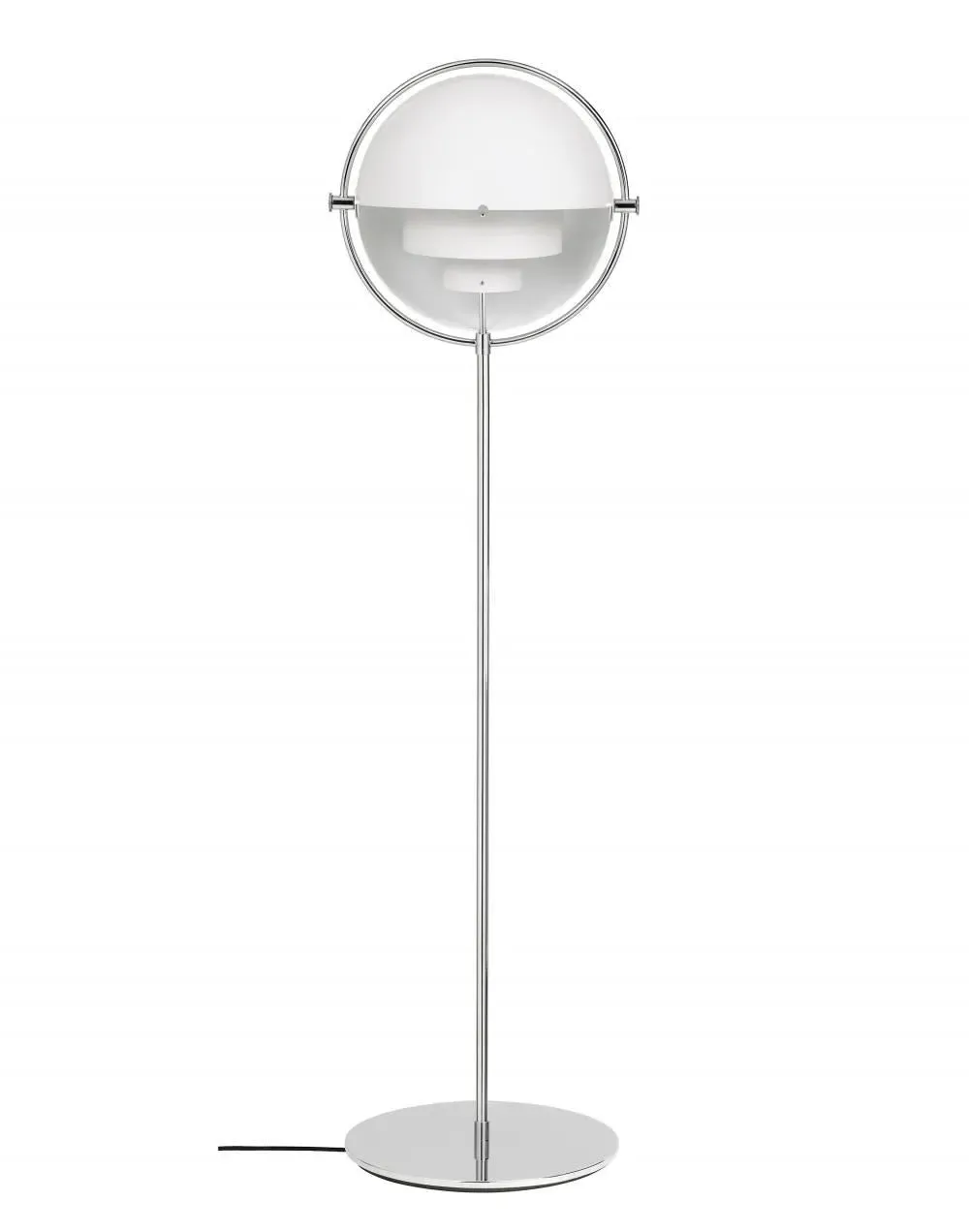 Multi-Lite Floor Lamp with Rotating Shades - White