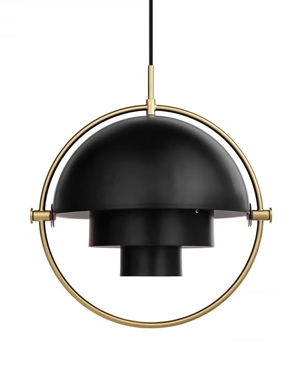 Multi-Lite Large Pendant Light - Black, Brass
