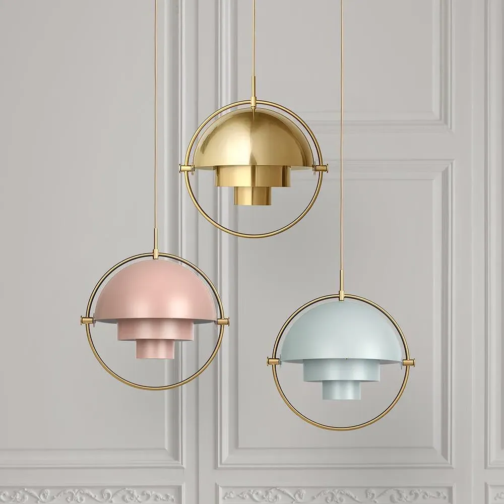 Multi-Lite Large Pendant Light - Brass