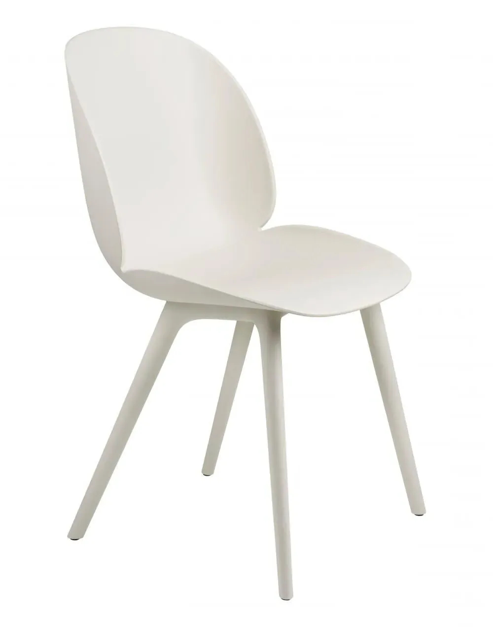 Outdoor Dining Chair with Curved Shell - Beige