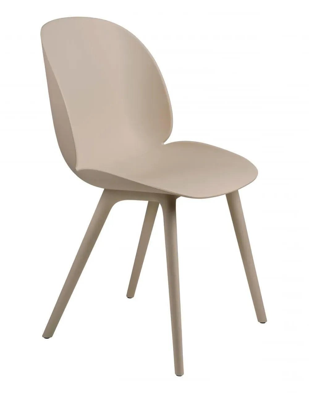Outdoor Dining Chair with Curved Shell - White