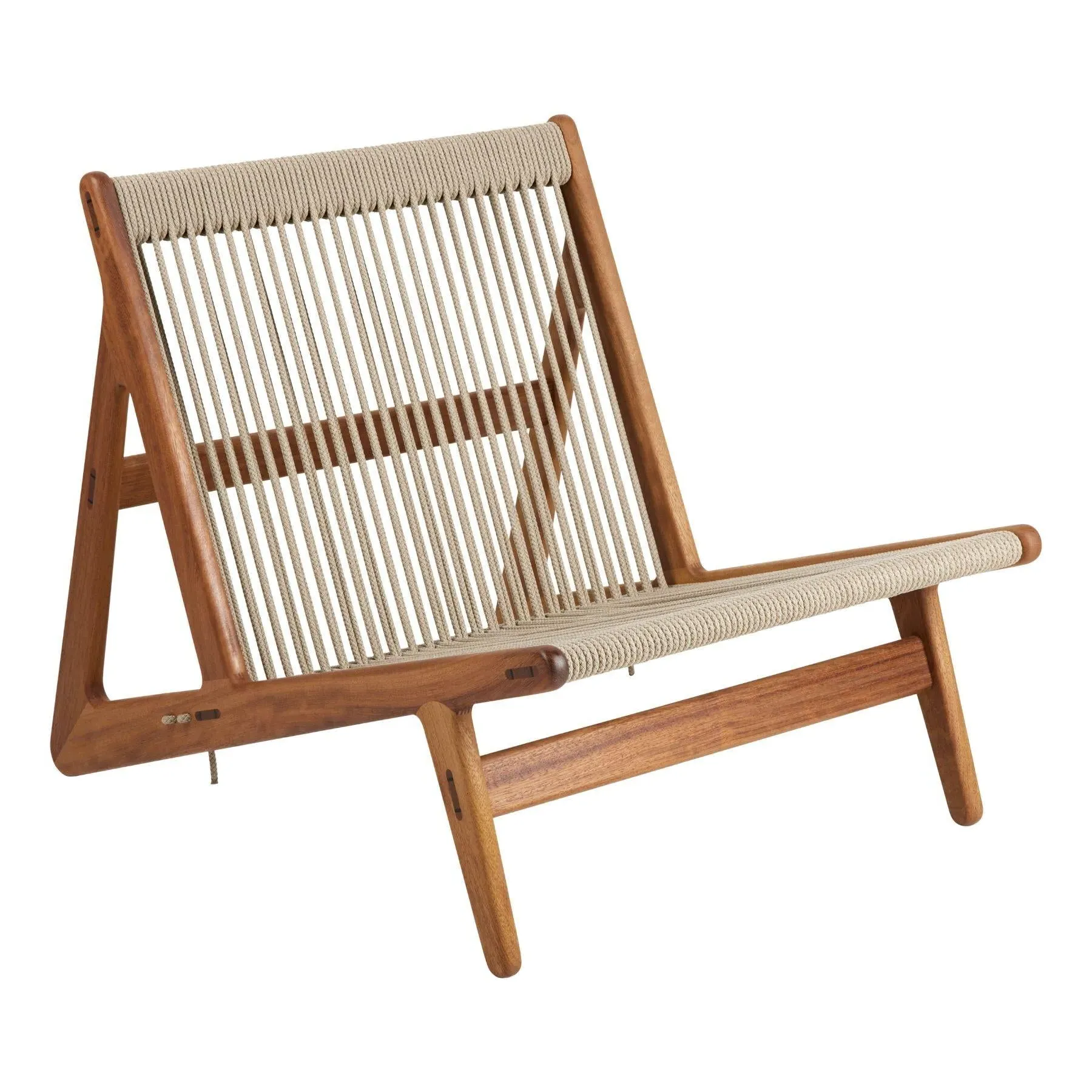 Outdoor Lounge Chair with Rope Seat - Steel