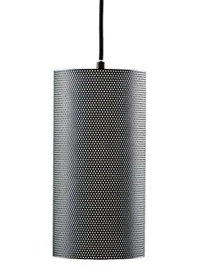 Pendant Light with Perforated Shade - Black, Metal