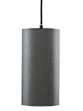 Pendant Light with Perforated Shade - White, Metal