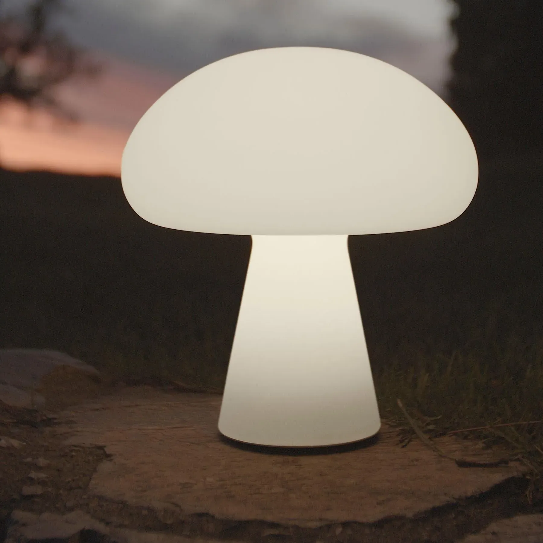 Portable Rechargeable Table Lamp - Frosted Glass