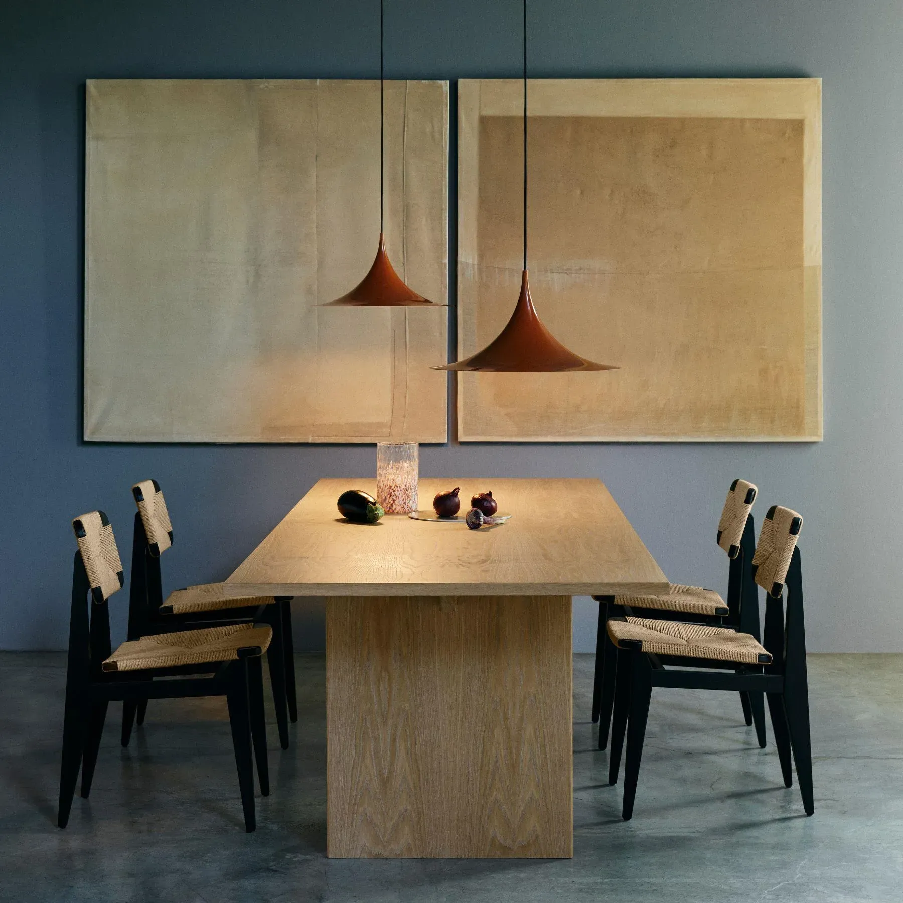 Private Extra Large Rectangular Dining Table - Black Stained Ash