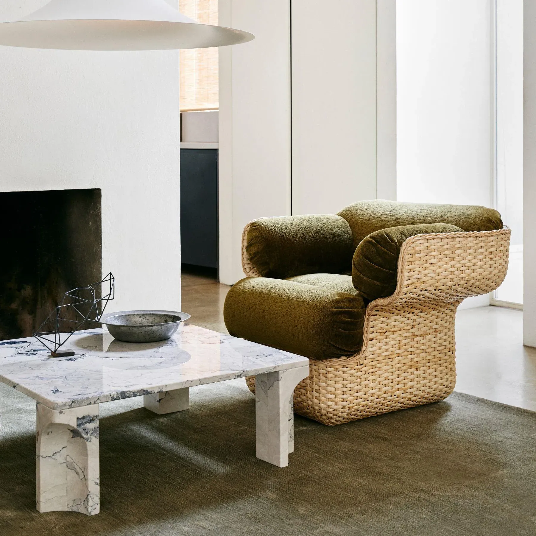 Rectangular Coffee Table - Electric Grey, Limestone