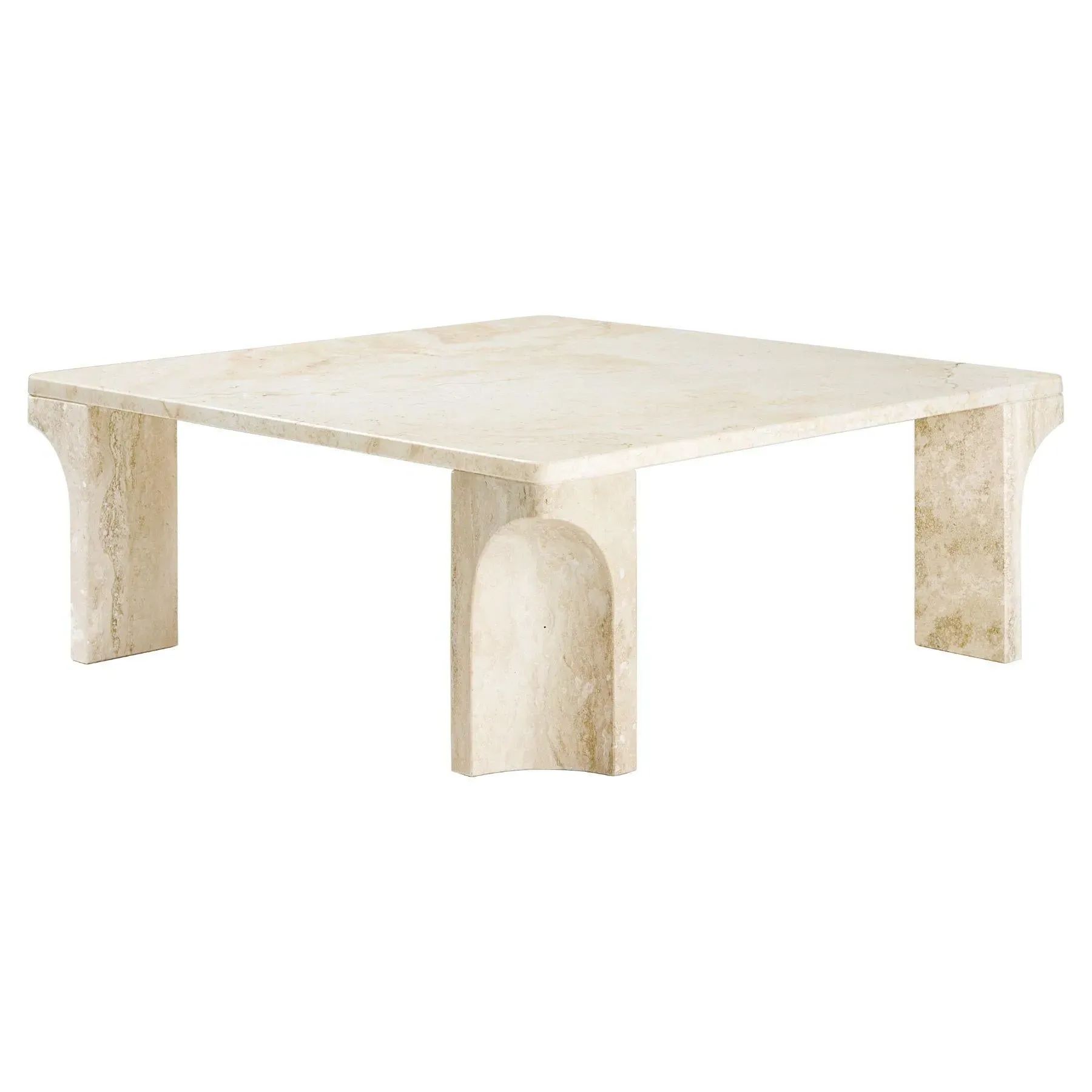 Rectangular Coffee Table - Neutral White, Limestone
