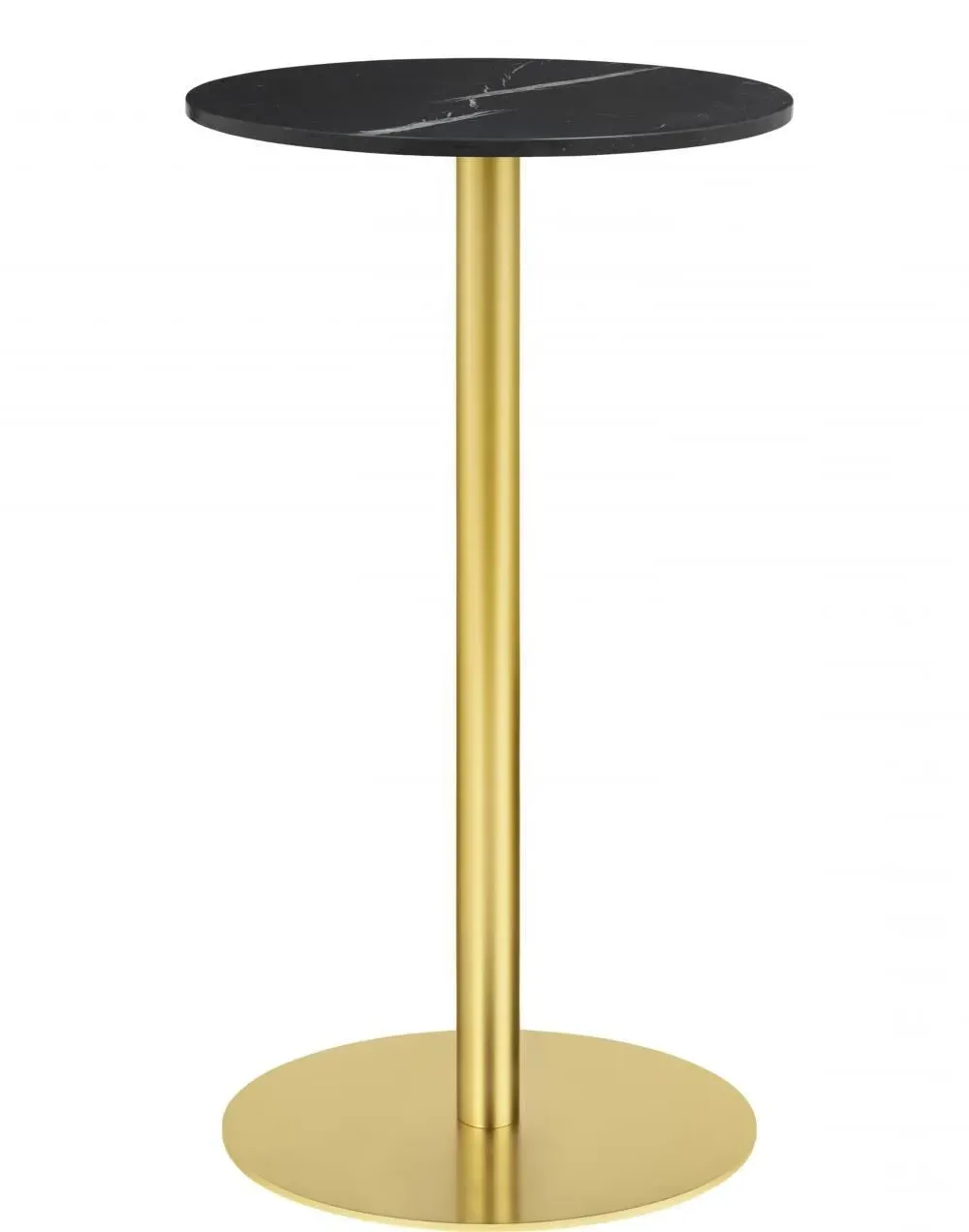 Round Bar Table - Black, Marble